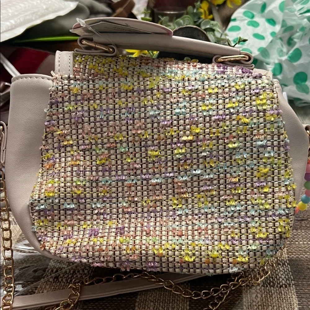 Maisie Patches Rainbow Heart Kids Crossbody Bag NWT